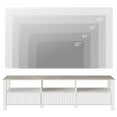 thumbnail image 3 of WAMPAT LED TV Stand for TVs up to 75 Inch, White Modern Entertainment Center for 80/70/65 inch TV Console Table with 6 Cubby Storage for Living Room Bedroom, 3 of 7