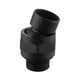 thumbnail image 1 of Conector de ducha ajustable universal negro mate, 1 of 1
