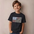 thumbnail image 2 of Byoo Toddler Girls US Flag Print T-Shirt Patriotic Short Sleeve Casual Crew Neck Kids Tee, 2 of 6
