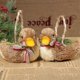 thumbnail image 5 of Straw Small Duck Chick Figurine With Bowknot Weaving Animal Statue For Doll Orna, 5 of 5