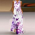 thumbnail image 2 of Lindreshi Maxi Dresses for Women 2024 Women's Summer Comfort Sexy Fashion Printing Sleeveless V-Neck Dress, 2 of 5