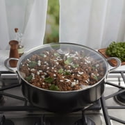 Infuse 10.5Qt Nonstick Aluminum Covered Caldero Jumbo Cooker Saute Pan with Glass Lid, Black