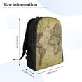 thumbnail image 3 of Rocae Vintage World Map print Computer bag with separate compartment, suitable for 15 inch laptop backpack, gift for men and women, 3 of 8