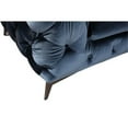 thumbnail image 4 of Divani Casa Delilah Modern Fabric & Stainless Steel Loveseat in Blue, 4 of 5