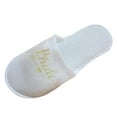 thumbnail image 4 of Disposable Close Toe Wedding Bride Slippers Travel Hen  Gold, 4 of 8