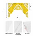 thumbnail image 5 of Baroque Yellow Swag Valances for Windows, Small Curtains Drapes, Vintage Damask Classic Floral Kitchen Window Curtains Over Sink Rod Pocket Window Treatment Valance for Bedroom/Bathroom 56"x36", 5 of 5