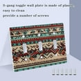 thumbnail image 3 of Yayeee Toggle Light Switch Wall Plate 3-Gang 6.37"x4.48" Decorative Outlet Cover, Tribal Art, 3 of 7