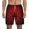 thumbnail image 3 of Uemuo Spider on the Web Pattern Mens Swim Trunks Quick Dry Board Shorts with Mesh Lining, Stretch Beach Shorts Quick Dry No-Chafing Board Shorts-3X-Large, 3 of 9