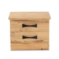 thumbnail image 3 of Baxton Studio Colburn Modern and Contemporary Oak Brown Finished Wood 2-Drawer Nightstand, 3 of 7