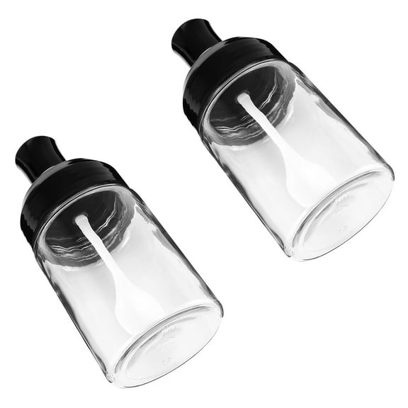 2 Pcs Oil Brush Bottle Seasoning Container Condiment Household Glass Terrarium Grease
