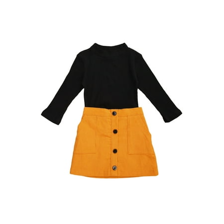 

JBEELATE Toddler Kid Baby Girl Fall Winter Clothes Long Sleeve Knitted Sweater Shirt Top Warm Skirt Outfits 2pcs Set