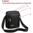 thumbnail image 3 of Bandolera de lona para hombre, bandolera para hombre, bolsa cruzada, color negro, 3 of 3