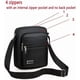 thumbnail image 3 of Bandolera de lona para hombre, bandolera para hombre, bolsa cruzada, color negro, 3 of 3