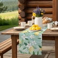 thumbnail image 6 of Table Runner Lemon Fruit Table Decoration for Kitchen Dinning Green Leaves Floral Table Decoration for Indoor Outdoor Party Wedding Decor 13x72 Inch, 6 of 7