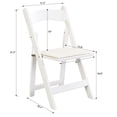 thumbnail image 3 of DEALTOPS 4PCS/Set Upholstered Folding Chair,Space Saving, Easy to Carry, Beige Cushion/White Shelf for Dining Room-Beige, 3 of 11