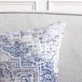 thumbnail image 4 of Safavieh Zeru 18" x 18" Mid-Century Chenille Decorative Pillows, Blue/Beige (Set of 2), 4 of 4