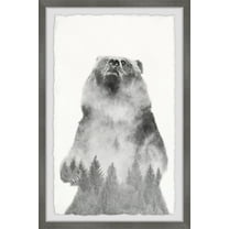 Marmont Hill Mountain Bear Framed Wall Art, 8" x 12"