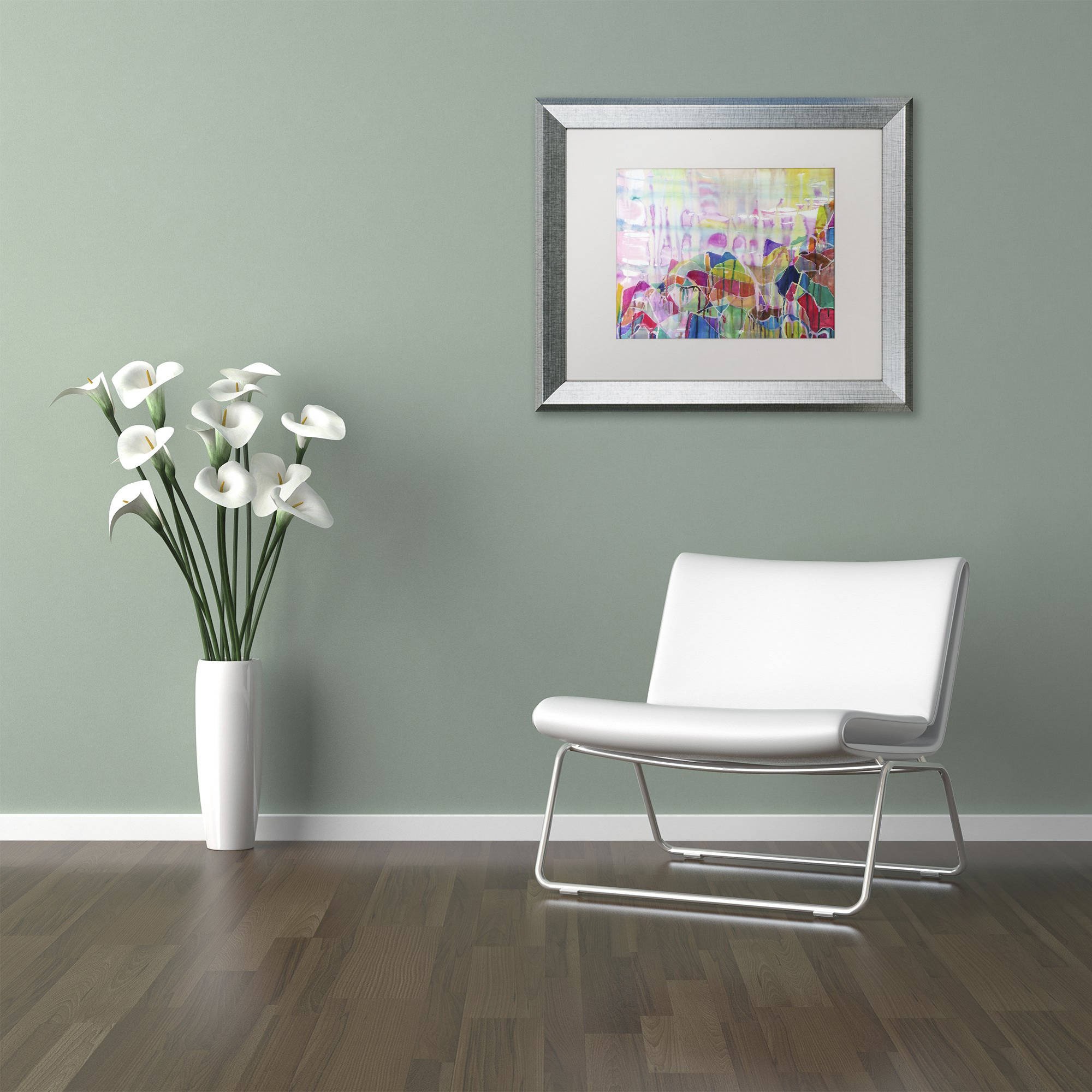 Trademark Fine Art "Chakragill" Canvas Art by Lauren Moss White Matte, Silver Frame