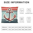 thumbnail image 5 of JRXY  Nautical Anchor Throw Pillow Covers Navy Blue Stripes with Red Ocean Sea Sailing Coastal Beach Outdoor Decor Waist Cases Pillowslip White, 5 of 5