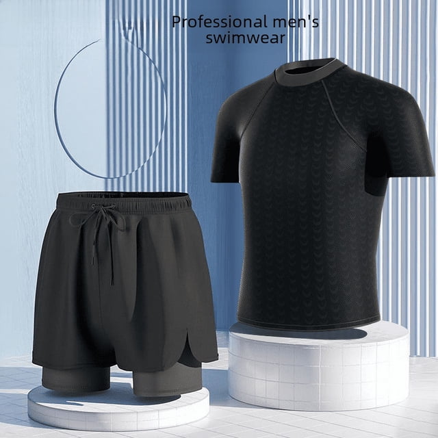 Bañador para hombre, antivergüenza, holgado, de secado rápido, conjunto de traje de baño tipo bóxer, pantalones de playa, equipo de natación para aguas termales