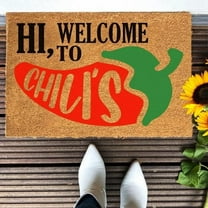 Hi Welcome to Chilis Non Slip Entryway Rugs Door Mat Floor Mat for Indoor Outdoor Front Door and Entryway 18x30Inch