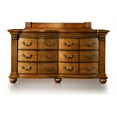 thumbnail image 4 of Furniture of America Charles 2-Piece Wood Dresser and Mirror in Tobacco Oak, 4 of 7