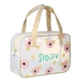 thumbnail image 1 of Bolsas de cosméticos cuadradas para mujeres de Unique Bargains para vacaciones, camping, viajes y actividades al aire libre en color rosa, 1 of 4