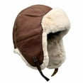 thumbnail image 2 of TELOLY Warm hat Warm Ear Caps Plush Windproof Thicken Unisex Earflaps Heat Retention Soft Washable Furry Cap for Skiing Brown, 2 of 7