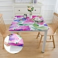 thumbnail image 2 of BANET Spring Floral Square Fitted Tablecloth with Elastic Edge Flower Card Table Cover Outdoor Square Wipeable Card Table Tablecloth for Indoor Home Kitchen Decor white, 2 of 8