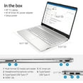 thumbnail image 4 of HP 15 15.6" HD Laptop Computer, Intel Core i3-1115G4, 16GB RAM, 512GB PCIe SSD, Bluetooth, Wi-Fi 6, Windows 11 Home (S Mode), Natural Silver, 4 of 6