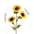 thumbnail image 3 of Artificial Sunflower Bouquet Faux Silk Sun Flower Stems Home Living Room Office Floor Vase Decor Wedding Farmhouse Table Centerpiece Floral Arrangement Natural Style Decoration, 3 of 6