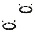 thumbnail image 1 of Sonducket Exquisita de cuentas para mujeres y hombres, regalo para unisex para hombres, piedras preciosas naturales, negro mate Negro mate 2Conjunto, 1 of 6