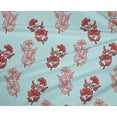thumbnail image 4 of oneOone Polyester Lycra Baby Blue Fabric Floral Block Dress Material Fabric Print Fabric By The Yard 56 Inch Wide, 4 of 4