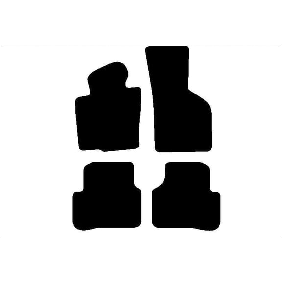 Auto Mats and Accessories 4 Piece Set Custom Carpeted Floor Mats Compatible with 2006-2010 Volkswagen Passat (Black) Made in the USA