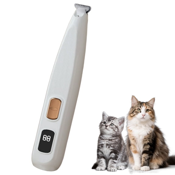Quiet Small Pet Hair Trimmer, Rechargeable Cordless Dog Grooming Clippers for Sensitive Areas Like Paws, Eyes, Ears & Face, White