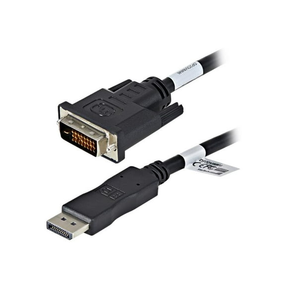 StarTech.com 10-Pack 6ft DisplayPort to DVI Cable, DisplayPort 1.2 to DVI-D Video Adapter Cable, 1080p, Passive DP++ to DVI Monitor Converter Cable, DP to DVI Digital Display, Male to Male - Passive DP 1.2 to DVI (DP2DVIMM6X10) - Adapter cable - DisplayPort (M) to DVI-D (M) - DisplayPort++ - 6 ft - passive, 1080p support - black (pack of 10)