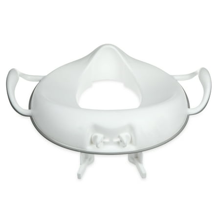 Nuby Safety Toilet Seat Trainer with Easy Grip Handles and Safety Lock, White