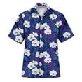 thumbnail image 3 of ZZHZGZ Fourth of July Shirts for Men European Beach Men Trendy Comfortable Loose Sports Foreign Trade Business Casual Collar Button Open Shirt Short Sleeve Shirt Late July Shirts M, 3 of 3