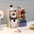 thumbnail image 1 of Feltree Tea Bag Organiser Tea Capsule Coffee Office Transparent Acrylic Desktop Storage Snacks Shelf, 1 of 7