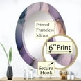 thumbnail image 3 of DESIGN ART Designart "Purple and Grey Marble Ink Clouds VI" Fractals Modern Wall Mirror 24in.x36in., 3 of 4