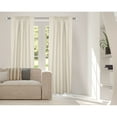 thumbnail image 4 of Lumi 3/4" Single Curtain Rod Brushed Nickel/ Black-Crystal Knob finial 66"-120" - Matte Black, 4 of 5