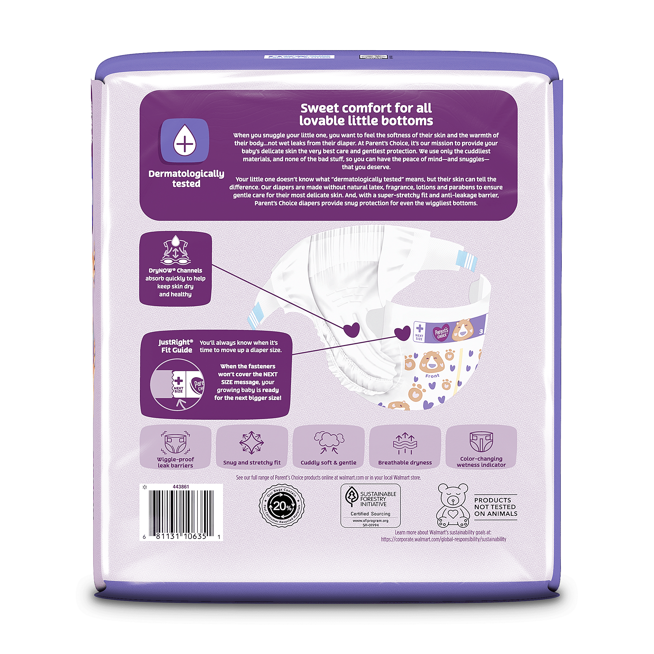 Parent's Choice Dry & Gentle Diapers Size 3, 35 Count (Select for More Options)
