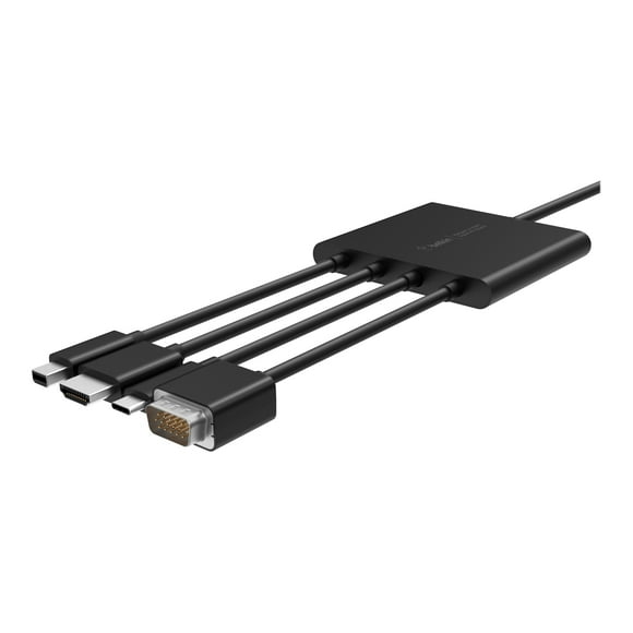 Belkin Multiport to HDMI Digital AV Adapter - Video / audio cable - HD-15 (VGA), HDMI, Mini DisplayPort, 24 pin USB-C male to USB, HDMI male - 8 ft - 4K support