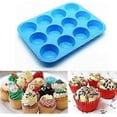 thumbnail image 3 of 12-Cup Silicone Muffin Pan 2 Pack - Nonstick Silicone Molds for Baking Muffins, Cakes, Bread, Tarts - BPA Free, 3 of 5