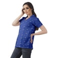 thumbnail image 3 of Moomaya Chemise Tunique Style Enveloppant pour Femmes en Coton Décontracté Col Classique Boutonné, 3 of 6