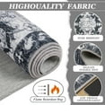 thumbnail image 6 of Wondo Boho Vintage 4x6 Feet Area Rug Low-Pile Soft Stain-Resistant Carpet for Living Room, Bedroom, Dining Room Grayish Purple with Non-Slip Backing, 6 of 8