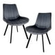 thumbnail image 1 of Set 2 Sillas Comedor Velvet Tapizada Terciopelo Sala Eames gris Grande, 1 of 7