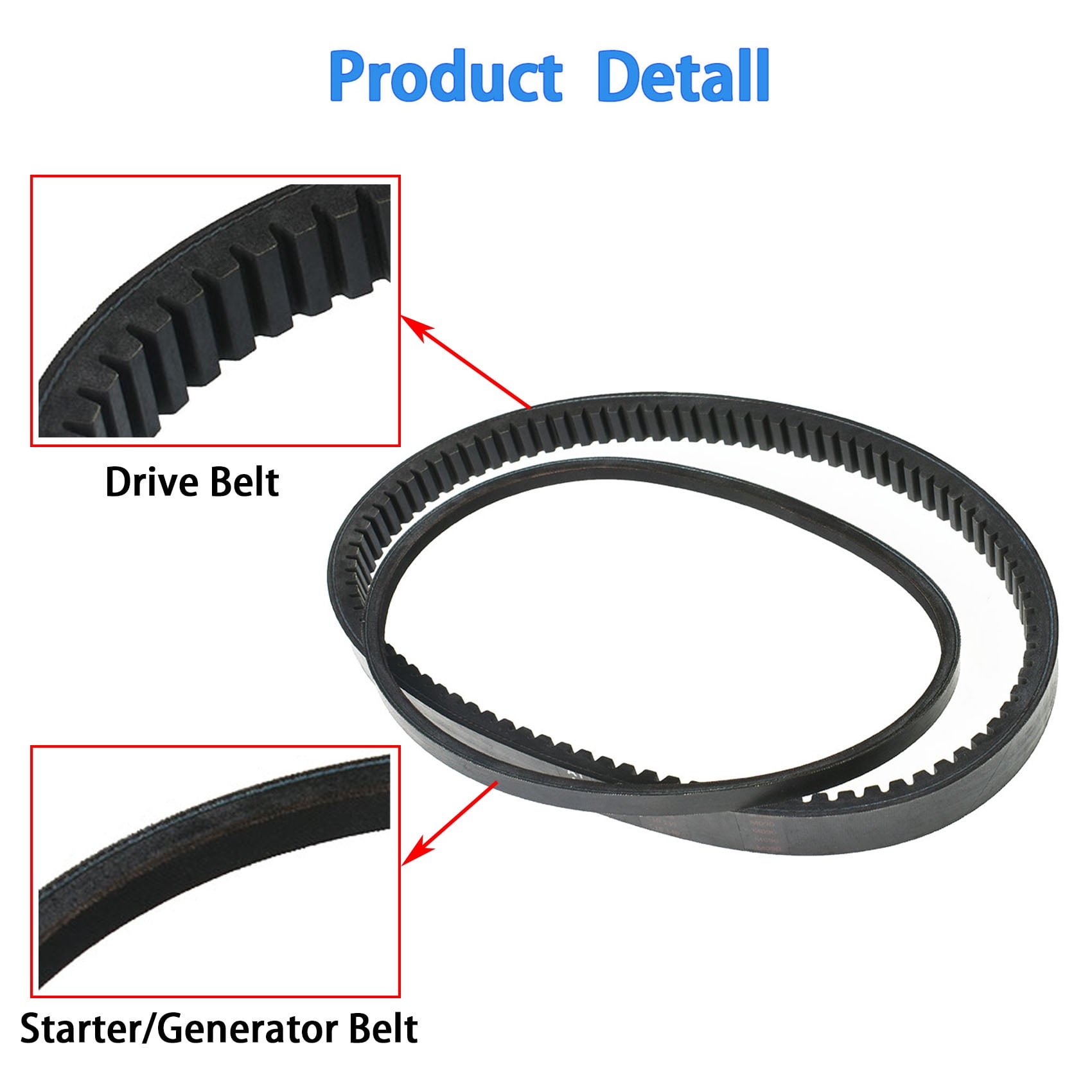 LABLT Drive Starter Generator Belt for EZGO Gas Golf Cart 94+ 72054G01 26414G01 4Cycle