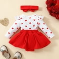 thumbnail image 4 of Valentine Baby Girl Outfit Love Heart Ruffles Long Sleeve Princess Dress Tulle Tutu Skirt Dresses Birthday Party Prom Gown Baby Girl Spring Clothes for Kids Girls 3-4 Years, 4 of 6