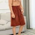 thumbnail image 5 of MGDXOX Mens Bath Towel Wrap Microfiber Body Wrap with Pocket Fashion Adjustable Wearable Pool Gym Beach Towels Coffee Free Size, 5 of 5